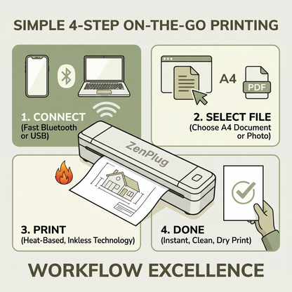 NomadPrint™ - Wireless Inkless A4 Printer