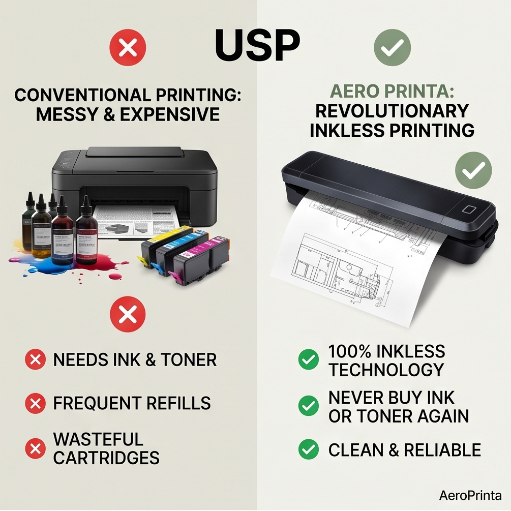 NomadPrint™ - Wireless Inkless A4 Printer
